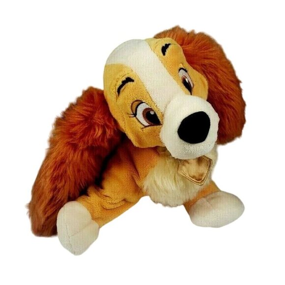 Disney Lady and Tramp Cocker Spaniel Stuffed Animal Plush Vintage Disneyland - Picture 1 of 7